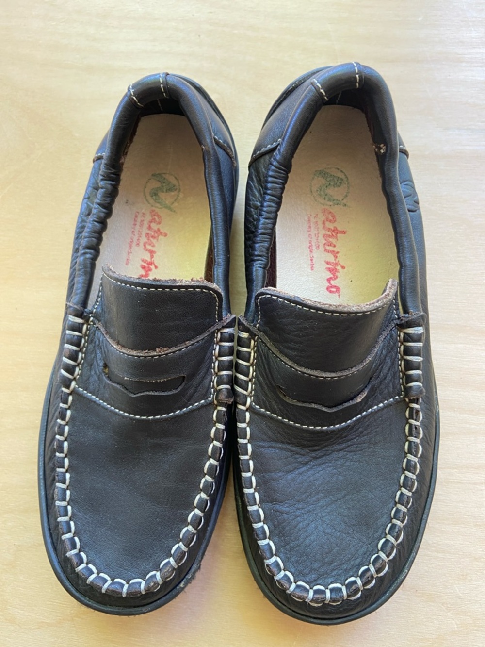 Naturino Boy’s Dark Brown Slip-On Moccasin Loafers
